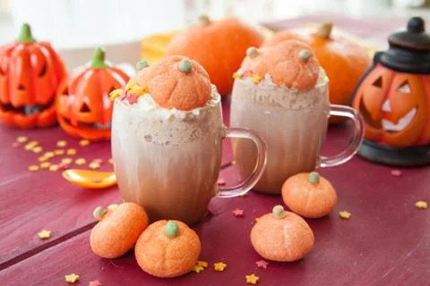 Hot chocolate with marshmallows Stock Photos