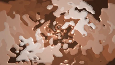 Hot chocolate or cocoa splashes slow motion flow, alpha. 3d render. 3d animation Stock Footage 104572728