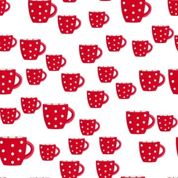 Hot chocolate seamless pattern winter snowflake Background.  Illustration Stock Illustration