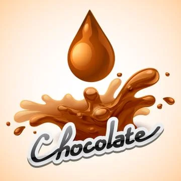 Hot chocolate splash Stock Illustration