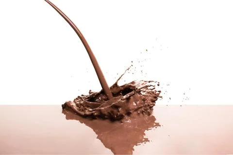 Hot chocolate splash Foto stock