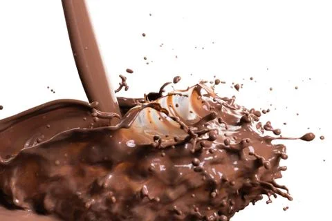 Hot chocolate splash Stock Photos
