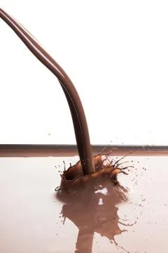 Hot chocolate splash Stock Photos