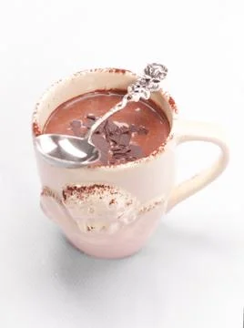 Hot chocolate on table Stock Photos