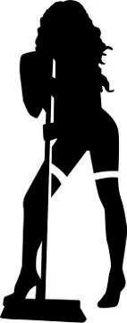 Hot Cleaning Lady Stock Illustration