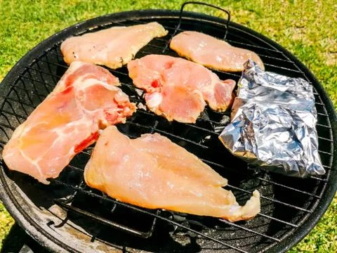 Hot Coal Barbeque Stock Photos