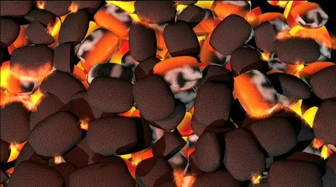Hot Coal Fire Video stock 367180