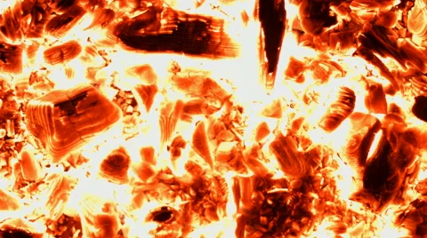 Hot coal windy Stock Footage 48581580
