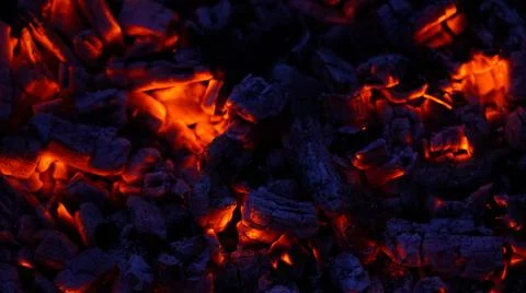Hot Coals in the Fire Stock Photos