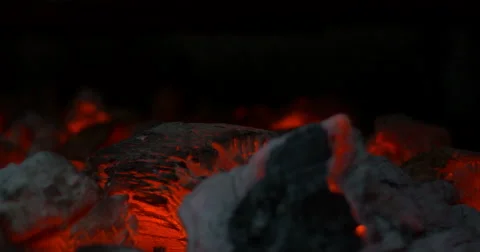 Hot coals Stock Footage 66685414