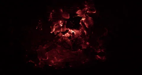 Hot coals paning Stock Footage 166649128