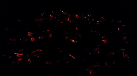 Hot coals  surrounded by lava rocks burning in the White Mountains 2 Stock Footage 39358523