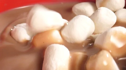 Hot Cocoa and Marshmallows Stock Footage 123366496