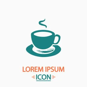 Hot coffe computer symbol Stock Illustration