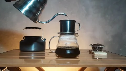 Hot Coffee Americano Stock Footage 266969749