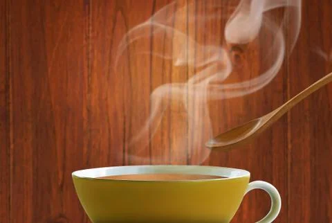 Hot Coffee Background Stock Photos