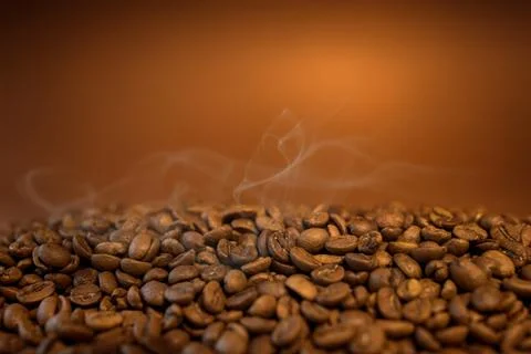 Hot Coffee Beans background Foto stock