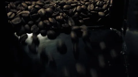 Hot coffee beans Stock Footage 73290595