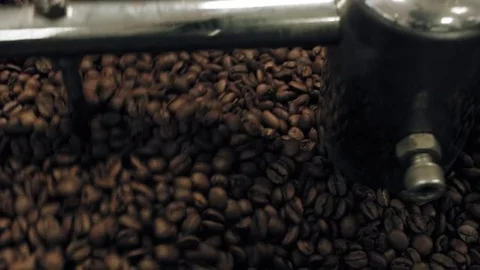 Hot coffee beans Stock Footage 73290596