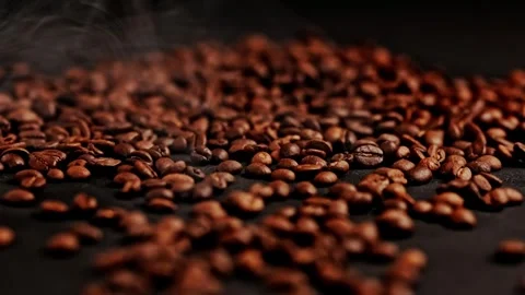 Hot coffee beans Video stock 341936982