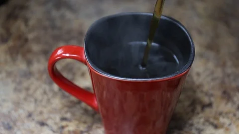 Hot Coffee Being Poured Stock Footage 89598846