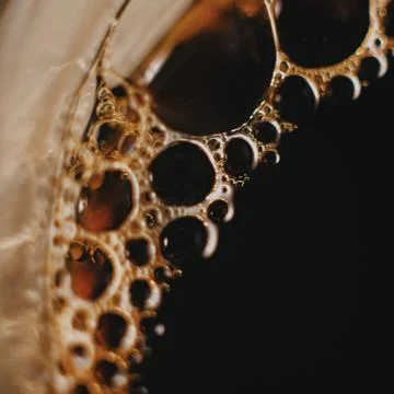 Hot Coffee Bubbles Stock Photos