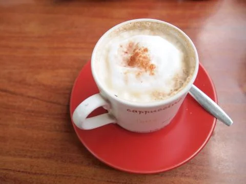 Hot coffee close up Stock Photos