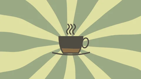 Hot Coffee Consumption Animation, High Definition Stock Footage 43385746