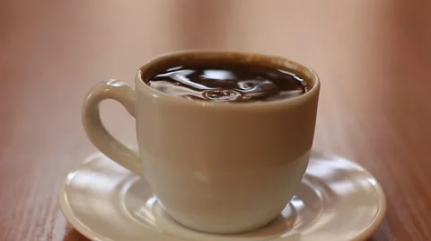 Hot coffee cup Stock Footage 34300684