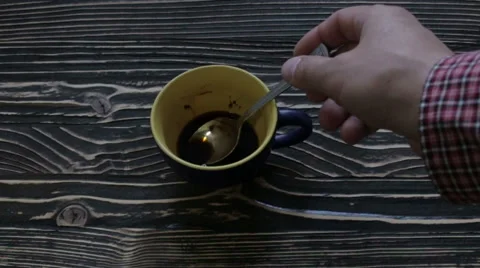 Hot coffee in a cup Stock Footage 63273767