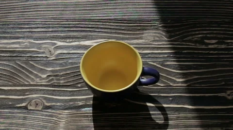 Hot coffee in a cup Stock Footage 63296291