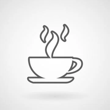 Hot coffee cup icon, vector Stock Illustration