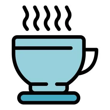 Hot coffee cup icon vector flat Stock Illustration