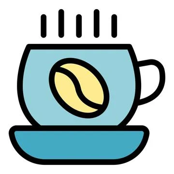 Hot coffee cup icon vector flat Stock Illustration