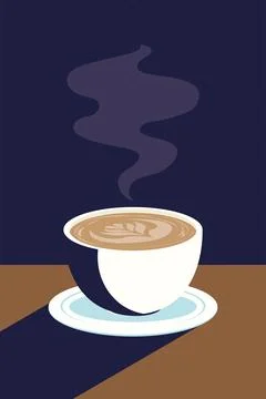 Hot coffee cup Stock Illustration