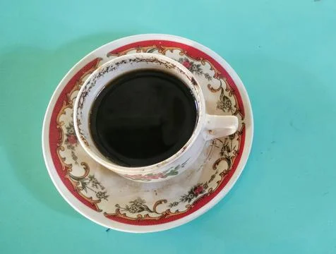 Hot coffee in a cup Foto stock