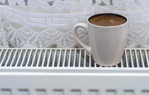 Hot coffee in a cup Stock Photos