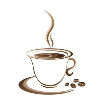 Hot coffee cup vector Illustrazione stock