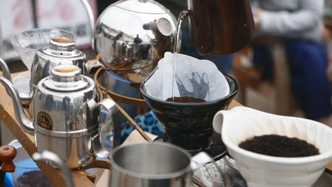 Hot coffee drip Stock Footage 104867988