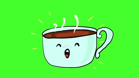 ็Hot coffee on green screen. Stock Footage 171118085