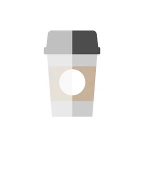 Hot coffee icon vector or Illustration or logo isolate on white background. Stock Illustration