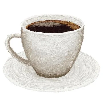 Hot coffee Stock Illustration