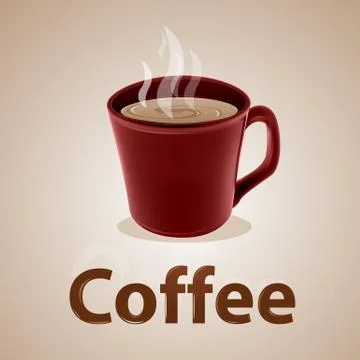 Hot coffee Stock Illustration