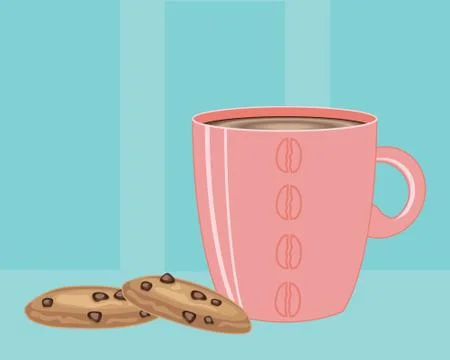 Hot coffee Stock Illustration