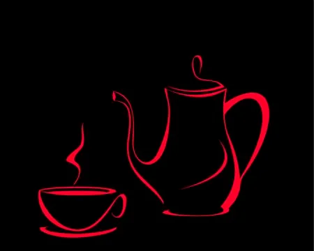 Hot coffee Stock Illustration