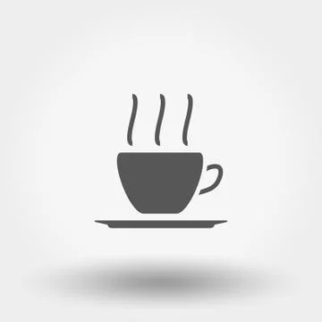 Hot coffee line icon Stock Illustration
