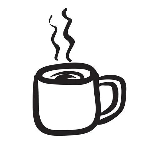 Hot coffee logo icon vector Stock Illustration