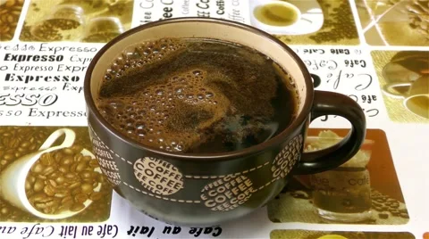 Hot Coffee Mug Fast Motion Stock Footage 67893646