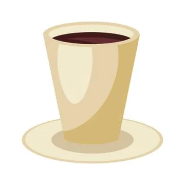 Hot coffee mug isolated Illustrazione stock