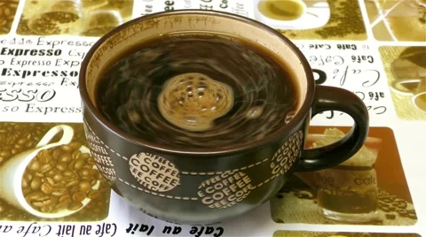 Hot Coffee Mug Real Time Stock Footage 67893893